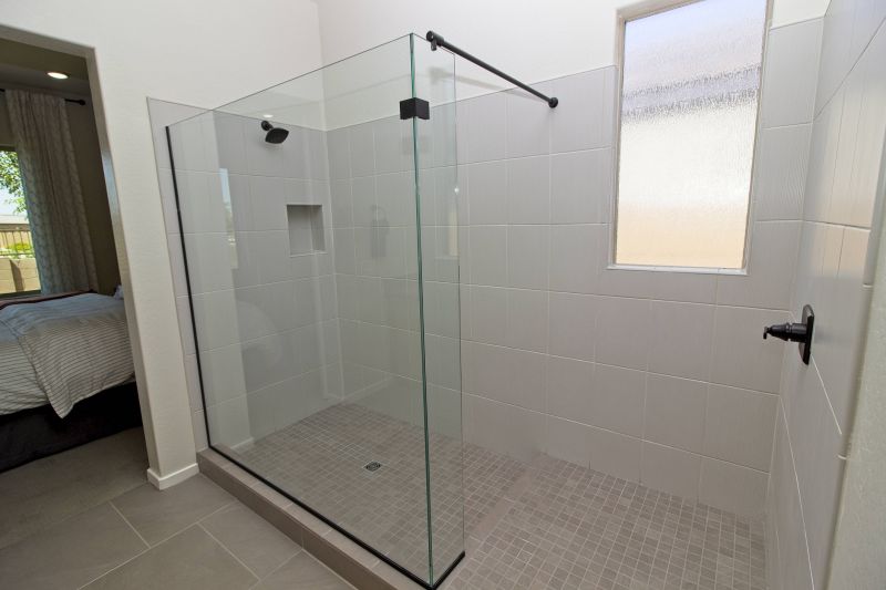 Walk-In Shower with Textured Tiles