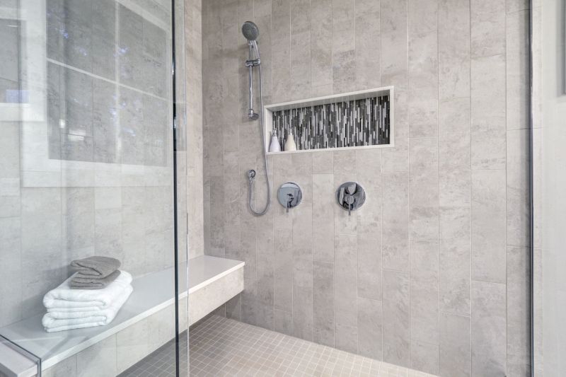 Elegant Shower with Recessed Lighting